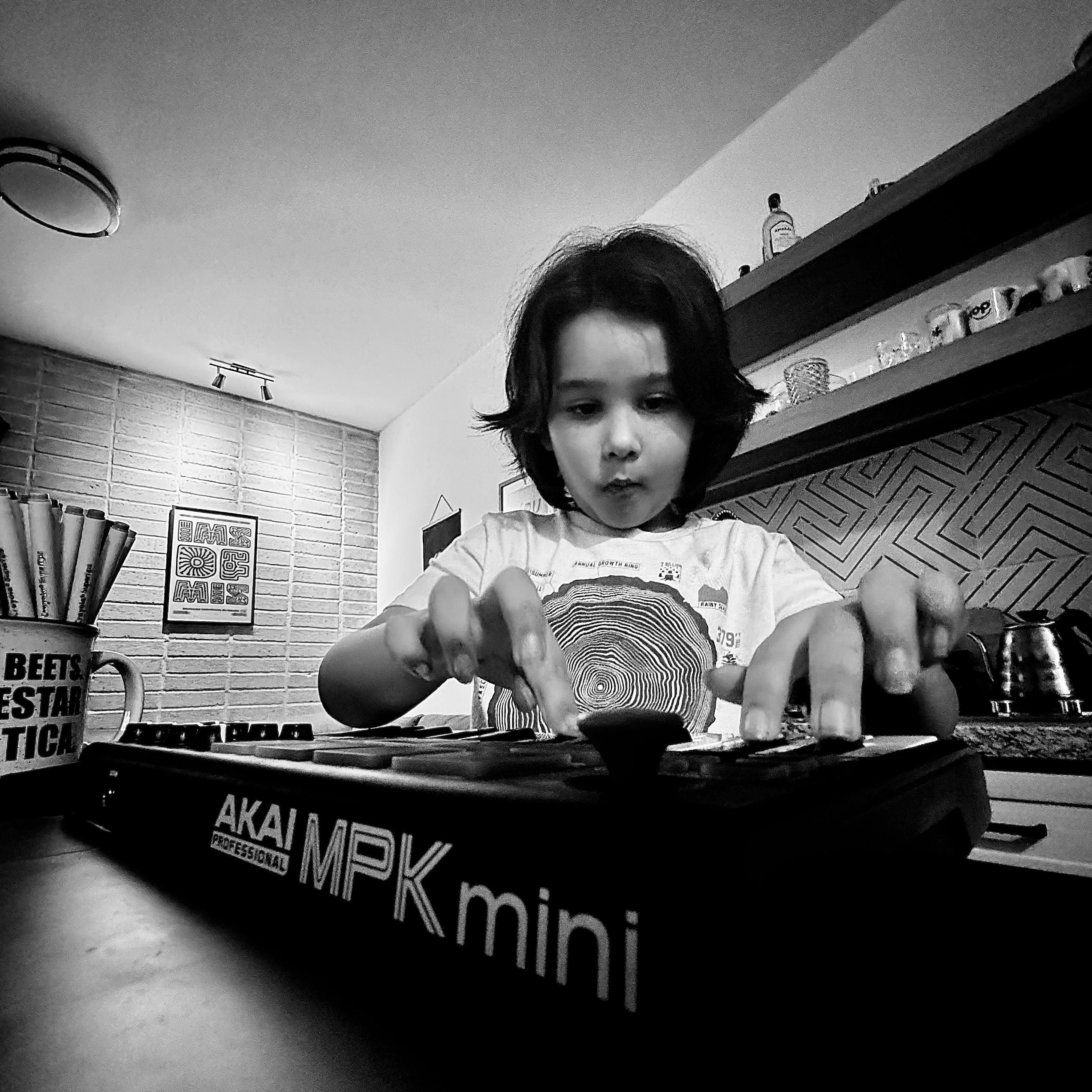 Alan playing the Akai MPK (1)